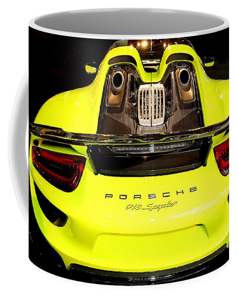 Porsche Coffee Mug featuring the photograph Porsche 918 Spyder by Peter Kraaibeek