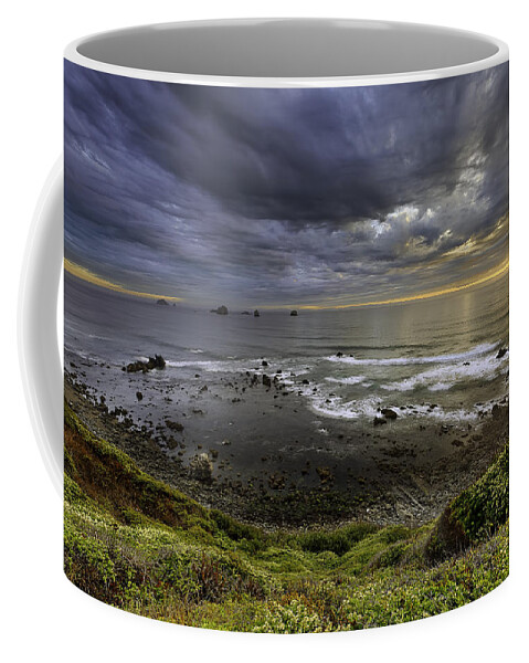 Basia Coffee Mug featuring the photograph Port Orford Cove Sunset by Don Hoekwater Photography
