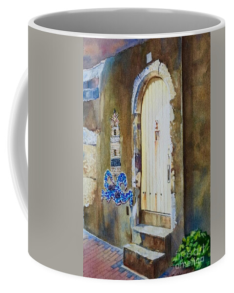 Porte Coffee Mug featuring the painting Porte de l'Ile Penotte - Les Sables d' Olonne - Vendee - France by Francoise Chauray
