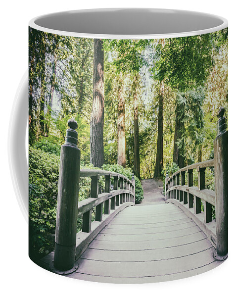 Beautiful Coffee Mug featuring the photograph Portland Japanese Garden Bridge by Anthony Doudt
