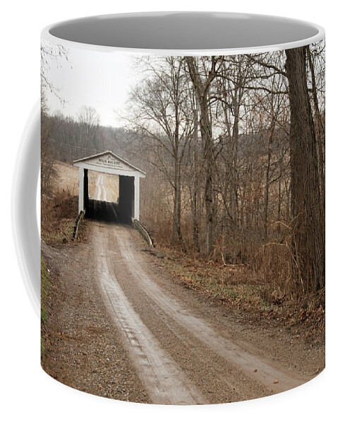 Bridge Coffee Mug featuring the photograph Portland Mills Covered Bridge by David Arment