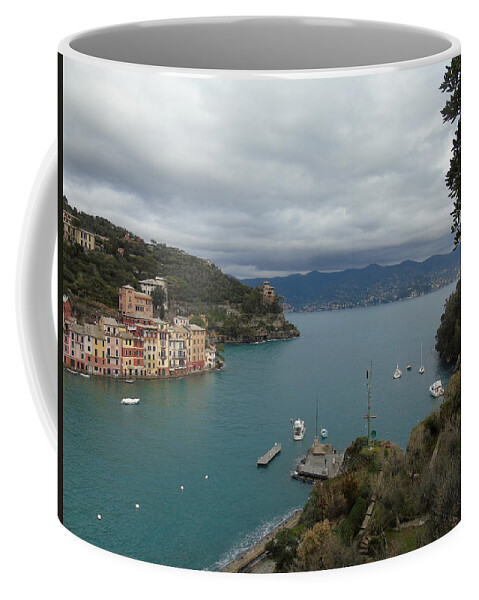 Portofino Coffee Mug featuring the photograph Portofino seasie by Yohana Negusse