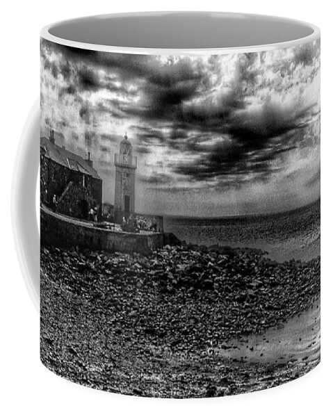 Portpatrick Coffee Mug featuring the photograph Portpatrick in Monochrome by Joan-Violet Stretch