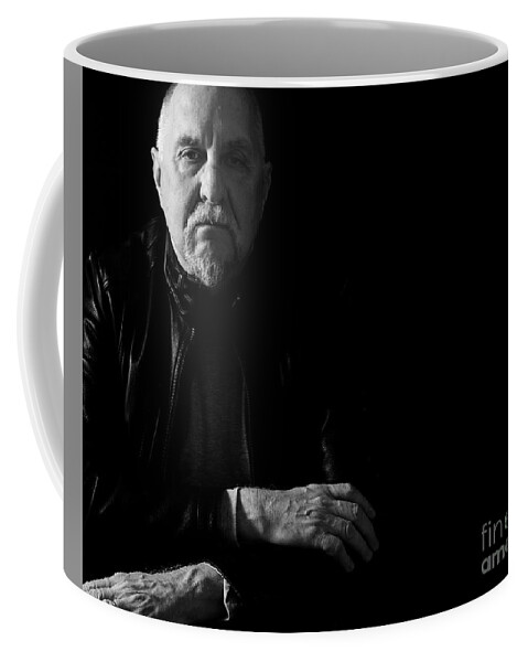 Portrait Coffee Mug featuring the photograph Portrait in black and white by Agnes Caruso