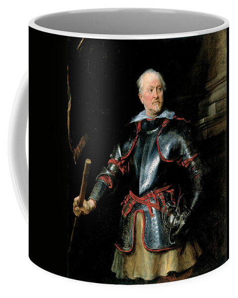 Anthony Van Dyck Coffee Mug featuring the painting Portrait of a Man in Armor by Anthony van Dyck