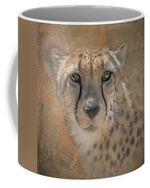 Hunter Coffee Mug featuring the photograph Portrait of a Cheetah by Teresa Wilson