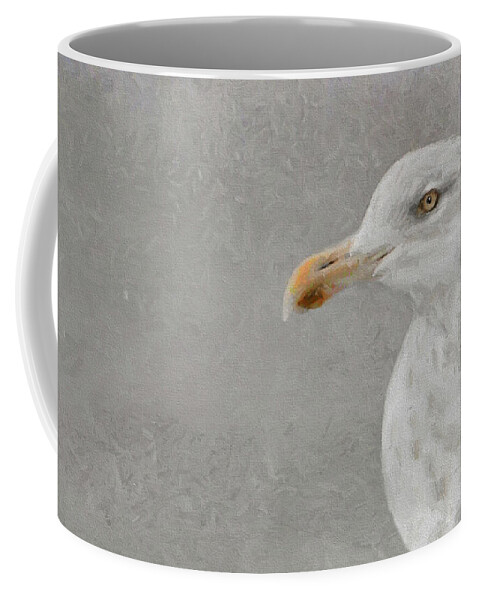 Bird Coffee Mug featuring the photograph Portrait of a Gull by Karen Lynch