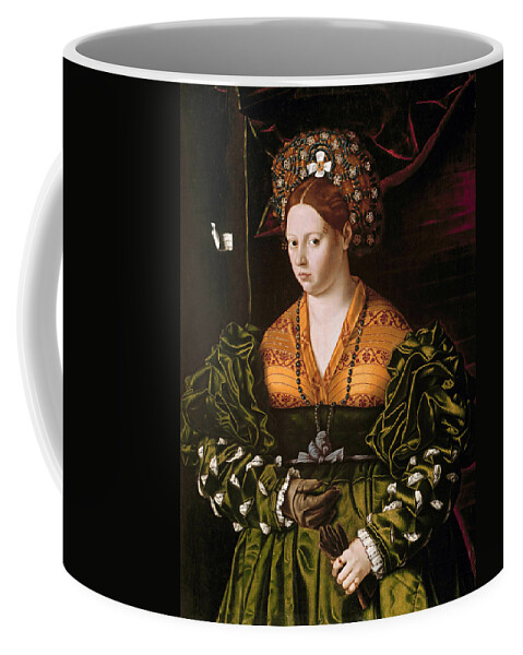 Bartolomeo Veneto Coffee Mug featuring the painting Portrait of a Lady by Bartolomeo Veneto