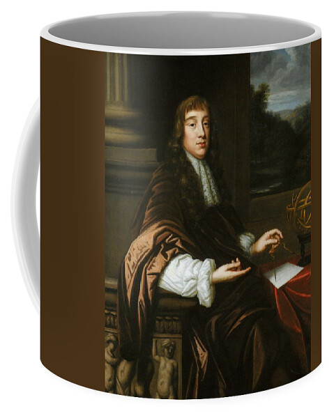 Portrait Of A Mathematician Coffee Mug featuring the painting Portrait of a Mathematician by Mary Beale