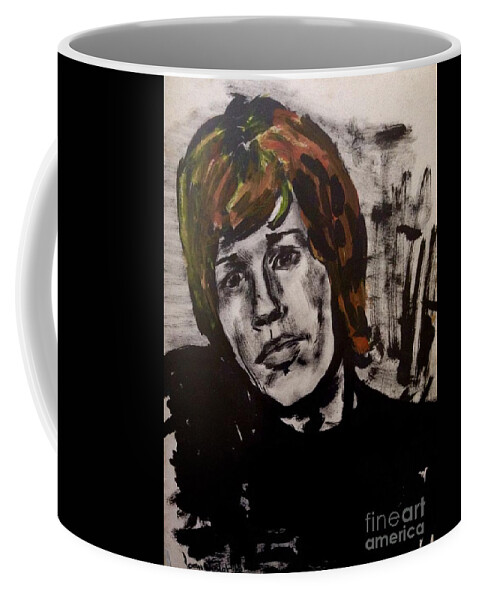 The Walker Brothers Coffee Mug featuring the painting Portrait of A Walker Brother by Joan-Violet Stretch