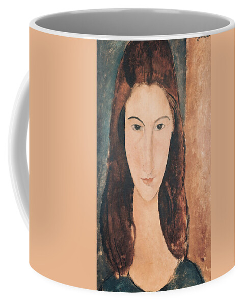 Portrait Coffee Mug featuring the painting Portrait of a Young Girl by Amedeo Modigliani