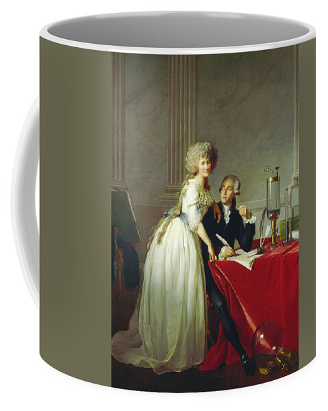 19th Century Art Coffee Mug featuring the painting Portrait of Antoine-Laurent Lavoisier and His Wife by Jacques-Louis David