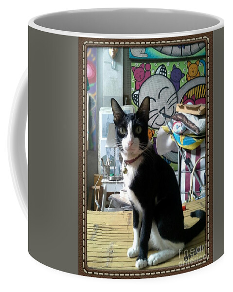 Cat Coffee Mug featuring the photograph Portrait of GATchee by Sukalya Chearanantana