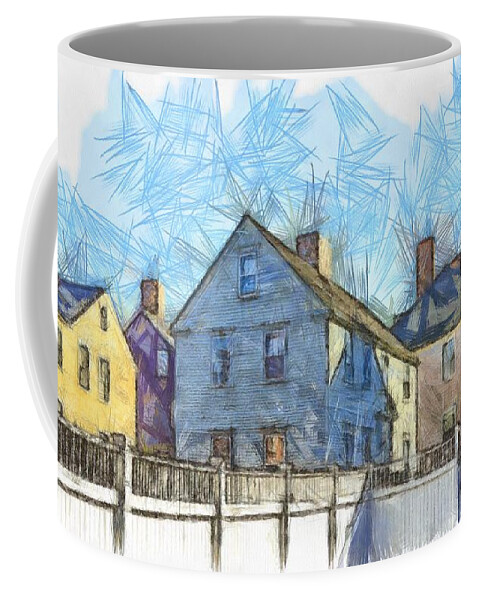 Portsmouth Coffee Mug featuring the photograph Portsmouth New Hampshire Pencil by Edward Fielding