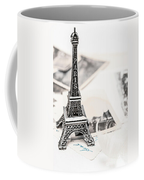 Postcard Coffee Mug featuring the photograph Postcards and letters from Paris by Jorgo Photography