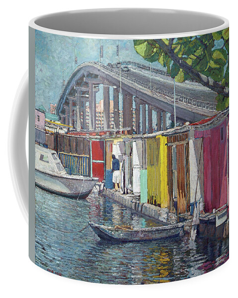 Pot Pourri Coffee Mug featuring the painting Potter's Cay Pot Pourri by Ritchie Eyma