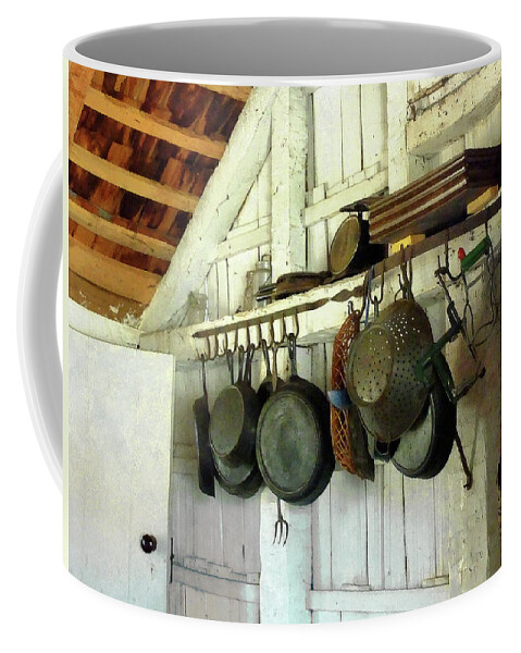 Pots Coffee Mug featuring the photograph Pots in Kitchen by Susan Savad