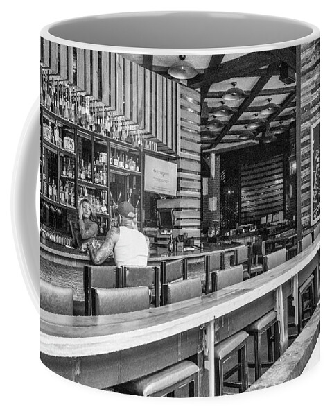 Monochrome Coffee Mug featuring the photograph Pour Me One BW by Ginger Stein