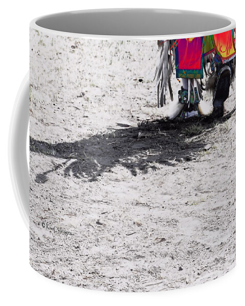 Shadow Coffee Mug featuring the digital art Powwow Shadow by Kae Cheatham