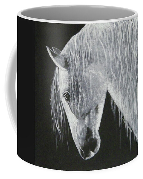 Animals Coffee Mug featuring the painting Power Horse by Terry Honstead