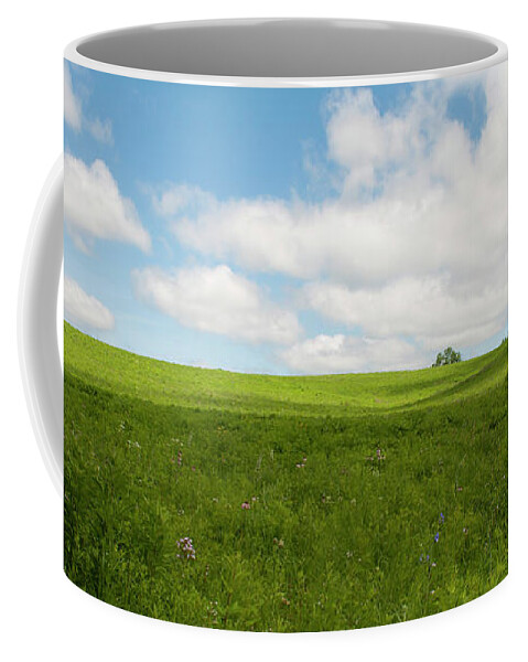 Iowa Coffee Mug featuring the photograph Prairie and Sky by Julia McHugh