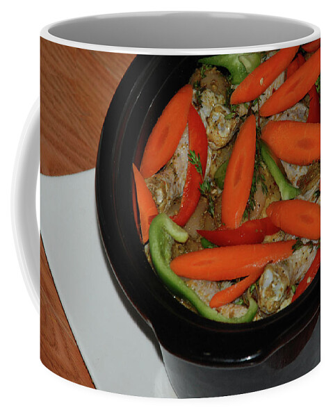 Carrots Coffee Mug featuring the photograph Pre- Pressure Chicken by Ee Photography