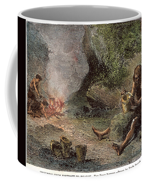 Caveman Coffee Mug featuring the photograph Prehistoric Man: Pottery by Granger