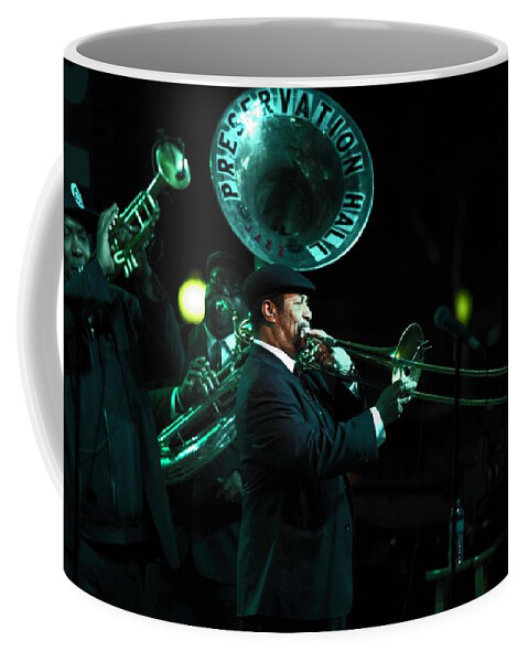 Jazz Coffee Mug featuring the photograph Preservation Hall Jazz Band by Valerie Cason