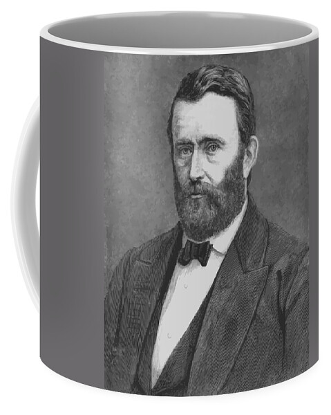 Grant Coffee Mug featuring the painting President Grant by War Is Hell Store