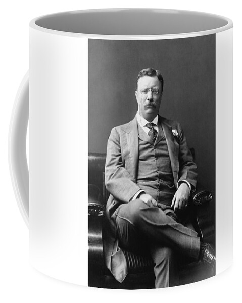 President Roosevelt Coffee Mug featuring the photograph President Theodore Roosevelt - The Progressive by War Is Hell Store