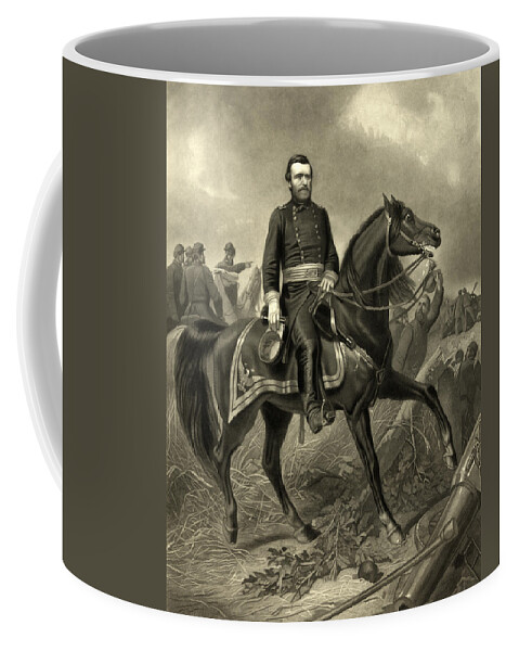ulysses S Grant Coffee Mug featuring the photograph President Ulysses S Grant - horseback by International Images