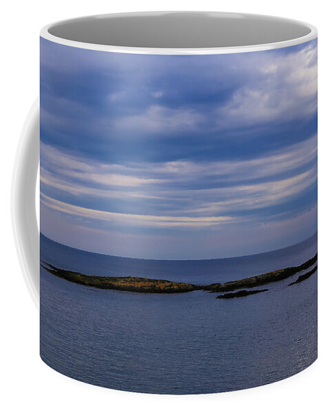 Presque Isle Blues Coffee Mug featuring the photograph Presque Isle Blues by Rachel Cohen