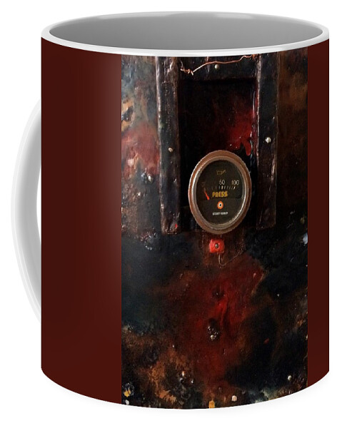 Animal Coffee Mug featuring the painting Pressure Box Four by Greg Hester