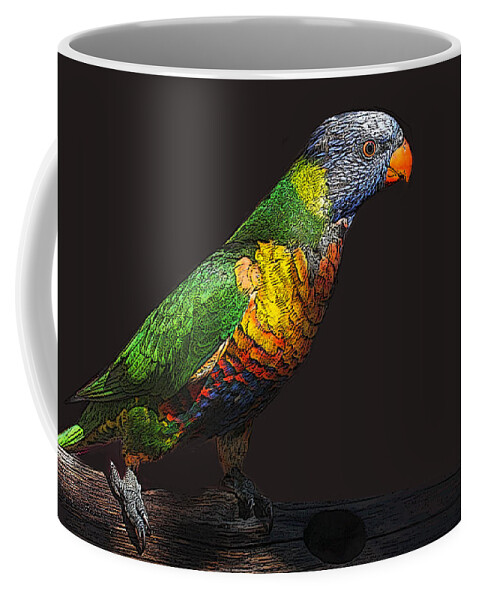 Lorikeet Coffee Mug featuring the photograph Pretty Bird by Susan Vineyard