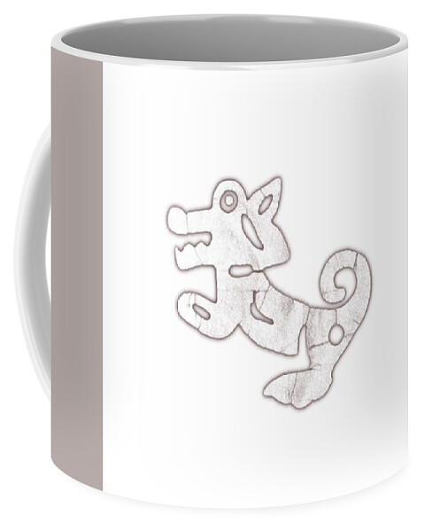 Drawing Coffee Mug featuring the painting Primitive Tribal Animal Drawings - 2a by Celestial Images
