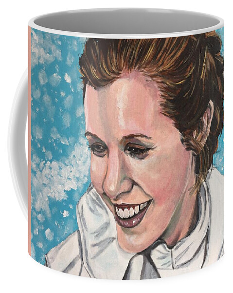 Princess Leia Coffee Mug featuring the painting Princess Leia by Joel Tesch
