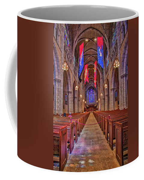 Princeton University Coffee Mug featuring the photograph Princeton University Chapel by Susan Candelario