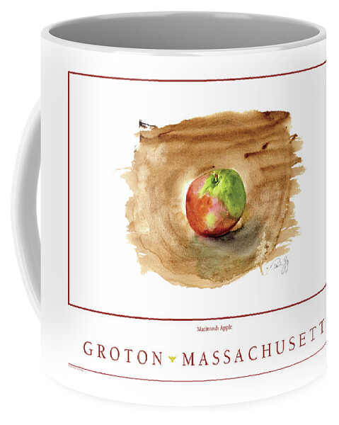 Apple Coffee Mug featuring the digital art Groton, Massachusetts by Paul Gaj