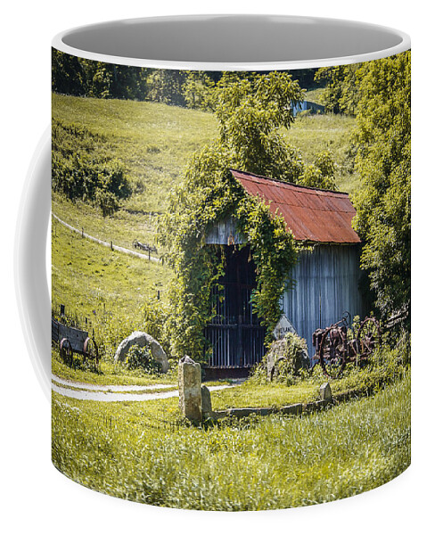 America Coffee Mug featuring the photograph Private Covered Bridge by Jack R Perry