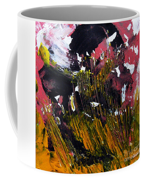 Abstract Coffee Mug featuring the painting Procreation by Jasna Dragun