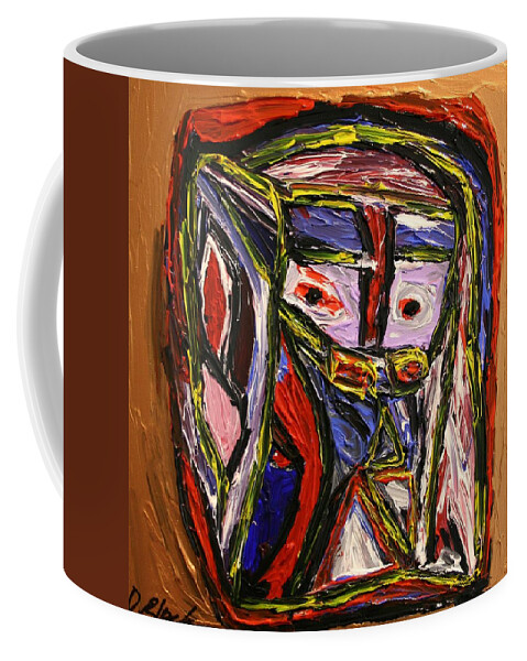 Multicultural Nfprsa Product Review Reviews Marco Social Media Technology Websites \\\\in-d�lj\\\\ Darrell Black Definism Artwork Coffee Mug featuring the painting Professor knowledge by Darrell Black