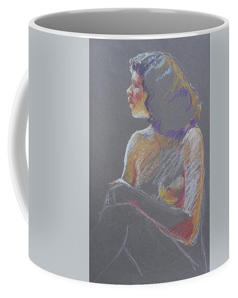 Close Up Coffee Mug featuring the painting Profile 2 by Barbara Pease