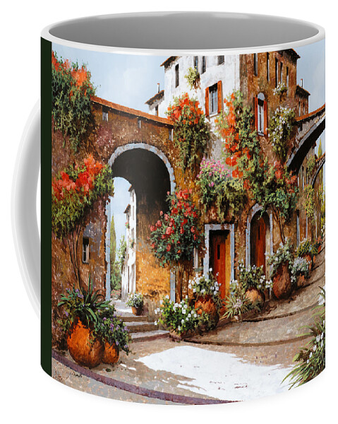 Landscape Coffee Mug featuring the painting Profumi Di Paese by Guido Borelli