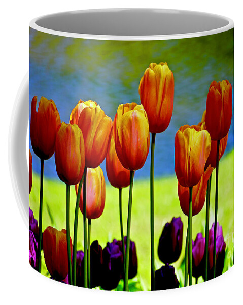 Flowers Coffee Mug featuring the photograph Proud Tulips by Michael Cinnamond