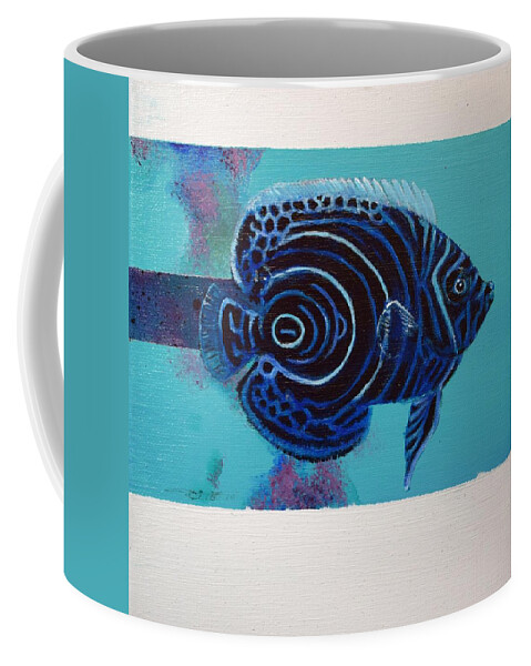 A Queer Fish Coffee Mug featuring the painting Psycho kid by Eduard Meinema