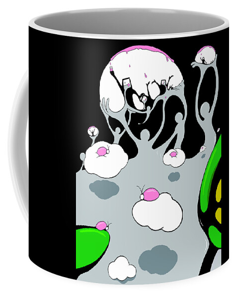 Vine Coffee Mug featuring the drawing Psychonauts by Craig Tilley