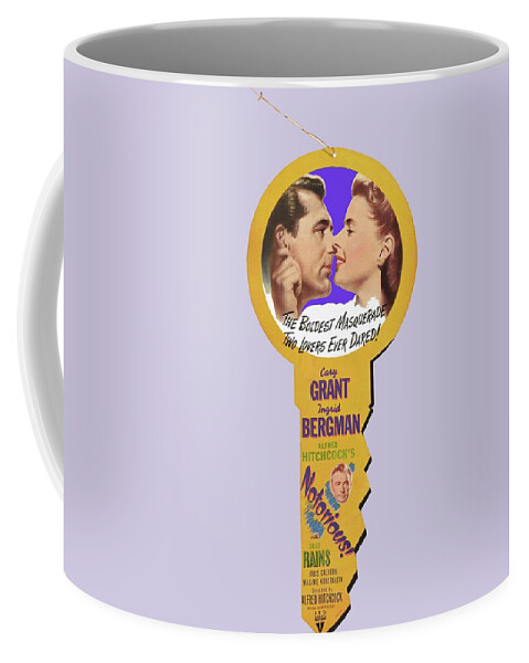 Publicity Poster #2 In Form Of A Key Notorious Cary Grant And Ingrid Bergman 1946 - 2016 Coffee Mug featuring the photograph Publicity Poster #2 in form of a key Notorious Cary Grant and Ingrid Bergman 1946 2016 by David Lee Guss