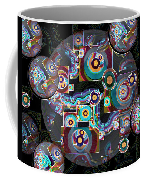 Multicolored Coffee Mug featuring the digital art Pulse of the Motherboard by Lynda Lehmann