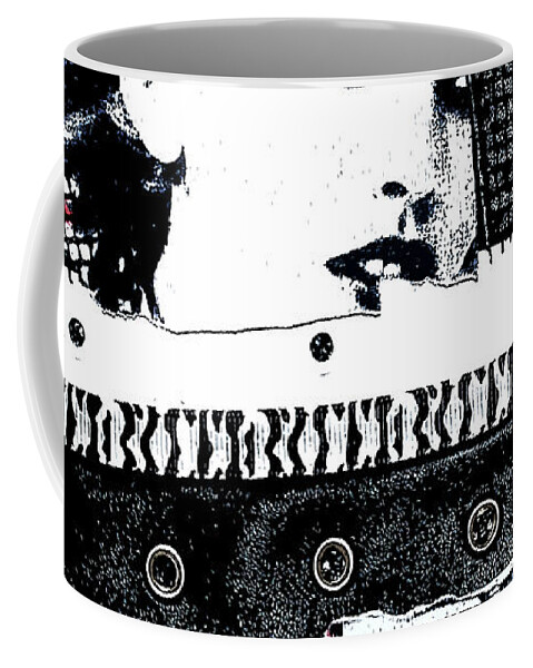 Punk Coffee Mug featuring the digital art Punk Chick by Roseanne Jones