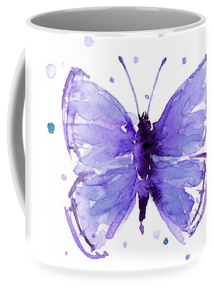 Purple Butterfly Painting by Olga Shvartsur - Pixels Merch